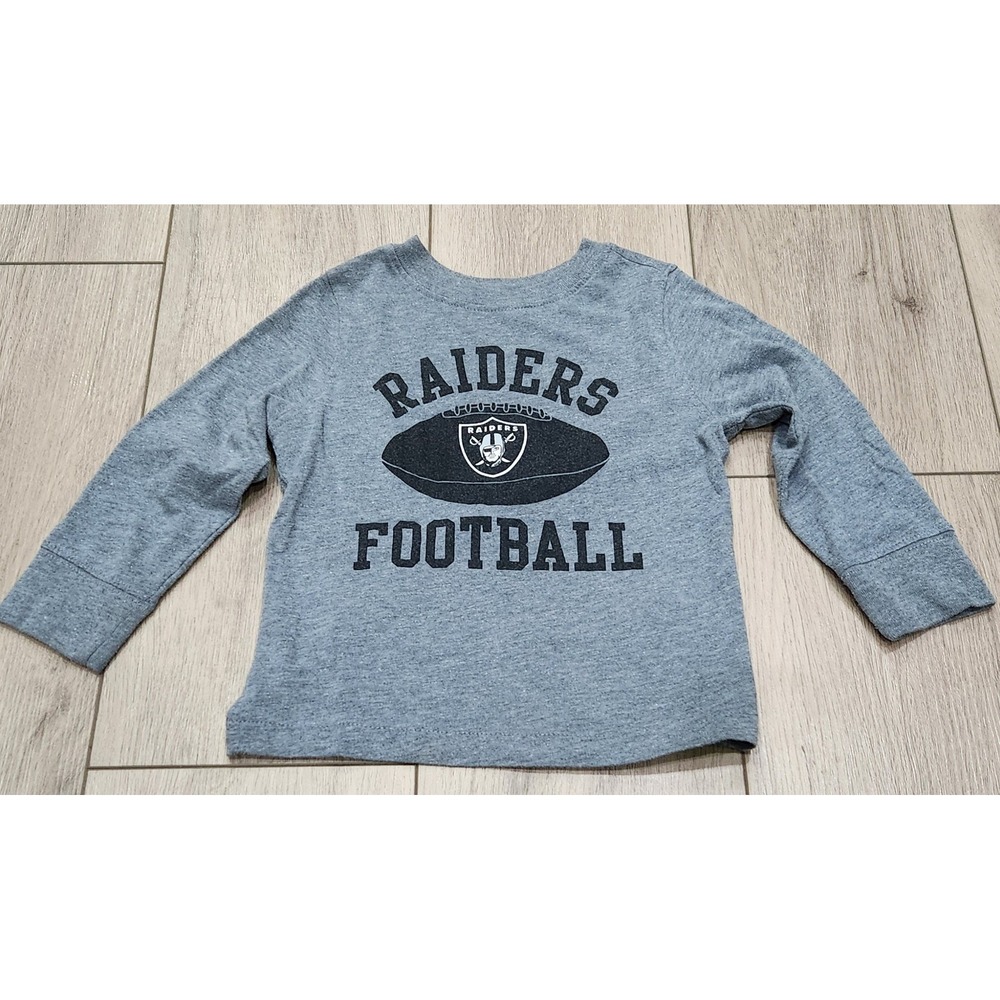 Toddler NFL Las Vegas Raiders Football Long Sleeve‎ graphic TShirt Size 2T